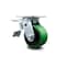 Service Caster 4 Inch Green Poly on Cast Iron Caster with Roller Bearing and Total Lock Brake SCC-TTL30S420-PUR-GB - alternate 1
